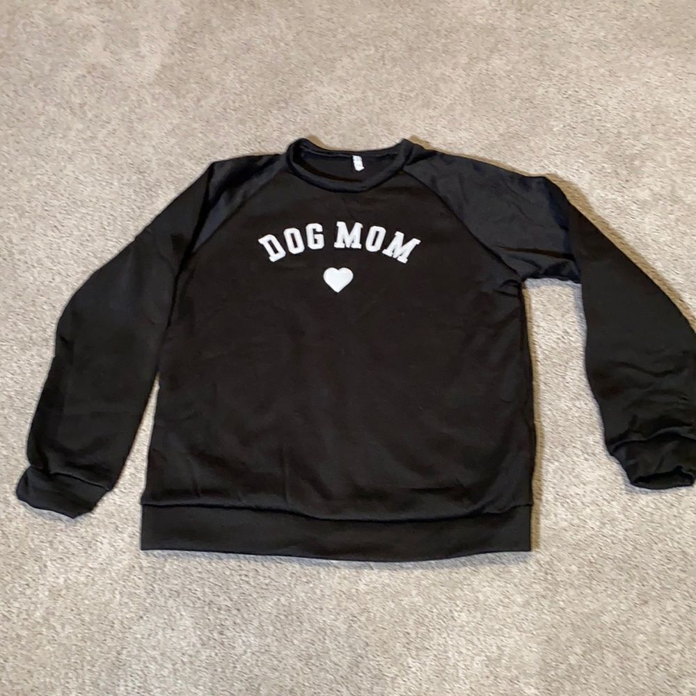 Women’s Black Dog Mom Sweater Size L